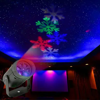 Božič Snežinka Projektor Obračanje Luči LED Fazi Svetlobo na Prostem Nepremočljiva Krajine Svetlobe Praznik Halloween Stranka Dekor