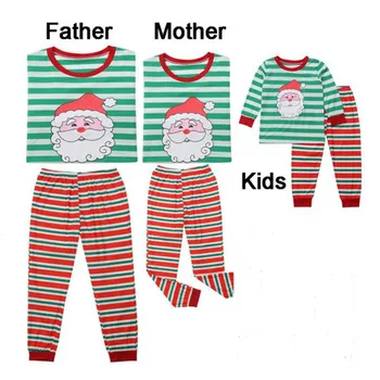 Družinski Božič Pižamo Družino Matchig Oblačila X-mas Pjs Družino Pismo Tiskanja Sleepwear Mati, Hči Očeta Otroci More