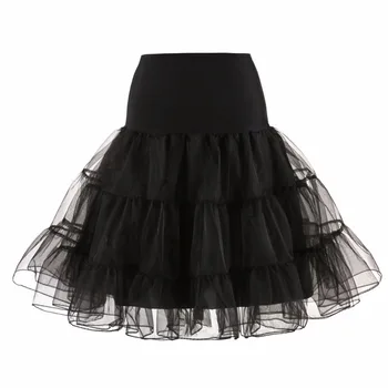 New Vroče Prodaje Kratek 80 cm Dolžina Petticoat Za Poroke Vintage Til Petticoat Crinoline Underskirt Rockabilly Swing Tutu Krilo
