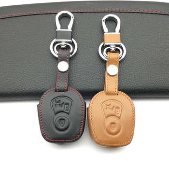 Visoka kakovost avto keychain usnje tipko kritje za Ssangyong daljinski upravljalnik 2 gumb avto smart key primeru Tipko avto dodatki lupini