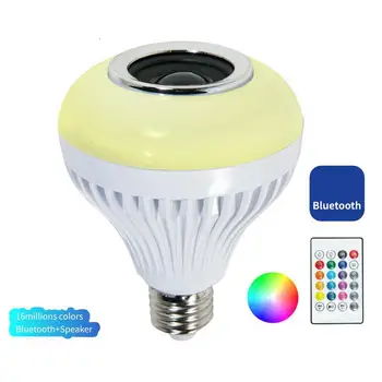Smart Žarnice Zvočnik Bluetooth RGB in Bela Barva Spreminja, Zatemniti LED Bulb