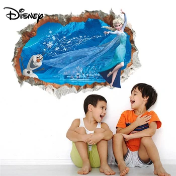 Disney otroška Soba Nalepke Deklica Princesa Spalnica Nalepke Postelji v Ozadju Dekoracijo Risanka Nalepka