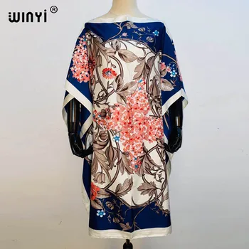 2020 prišlekov Počitnice Dashiki Cvetje Vzorec Tiskanja Obleko Kratek Rokav Priložnostne Afriške Svoboden seksi Plažo, Obleke Za Ženske