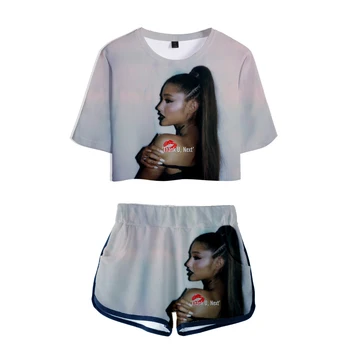Novo 2019 spusti nakupovanje 3D Ariana Grande Poletje Dveh Kosov, ki postavlja Ženske Modna Oblačila Luštna punca Vroče Harajuku T-majice hlače