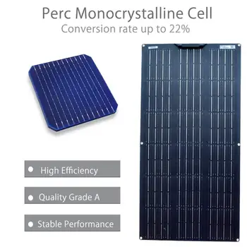 18v Prilagodljiv Solarni panel 1000w 300w 100w 200w 400w 500w 800w celic za 12v 24v Baterija RV Avto, Čoln Kabel Priklopnik doma
