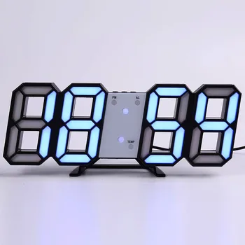Stenska Ura Watch Ura 3D Led Digitalni Sodoben Design, Dnevna Soba Dekor Tabela Alarm Nočna Svetlobna Namizje