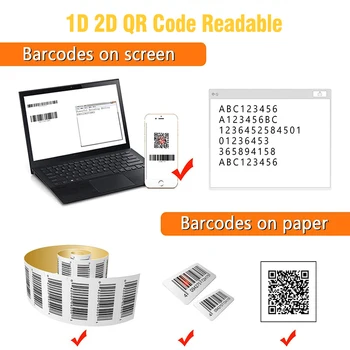 2D Brezžične aplikacije za branje črtne kode Ročni Žep QR 2.4 G Bar code Reader PDF417 za Popis POS Terminala Supermarket Skladišče
