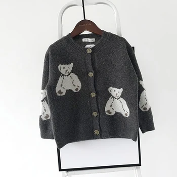 Baby fantje in dekleta Jopico pulover 2-11years jesen in zimo, Risanka jacquardske Koala uganka pletenje outwear unisex oblačila