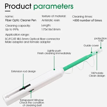 Brezplačna dostava za SC/FC/ST En Klik Cleaner je orodje 2,5 mm Univerzalni Priključek svjetlovodni Čiščenje Pero