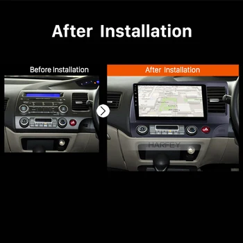 Harfey 10.1 palčni GPS Stereo Android 10.0 API 29 za 2006-2011 HONDA CIVIC pravico vožnje CSD avto multimedijski predvajalnik
