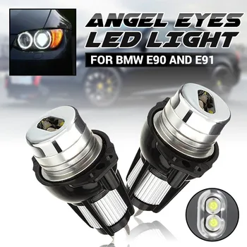 2X 6500k Beli Angel Eyes LED Strani Marker Žarnica Luči za BMW E90 E91 Serije 3 2006 2007 2008