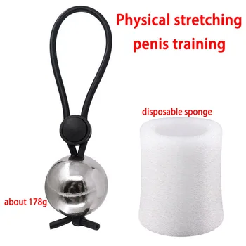 Fizikalne raztezanje kovinsko žogo, uteži penis usposabljanje petelin obroč sveti trener cockrings žogo nosila žogo obroči sex igrača za moške