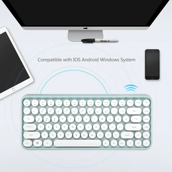 Tipkovnico Bluetooth Brezžična Tipkovnica Mini Krog Gumb Gaming Tipkovnica Za Macbook PC Gamer Prenosnik iPad Tablični Računalnik Tipkovnico
