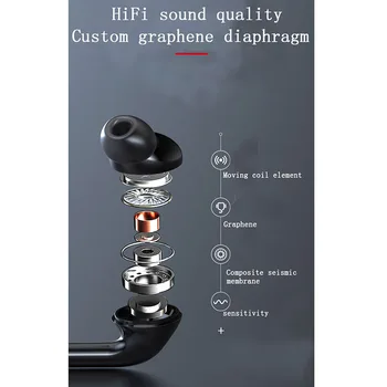 Bluetooth Slušalke Brezžične Nepremočljiva Neckband Slušalke Bas Šumov Stereo Športne Slušalke