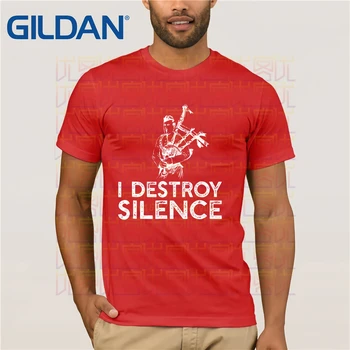 Sem Uničiti Tišina Smešno Bagpiper Glasbenik T Shirt 2019 Poletje moška T-Shirt Kratek Rokav