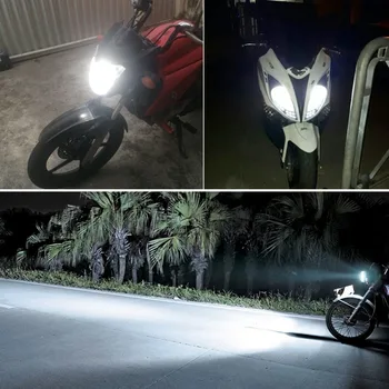 P15D COB LED Motocikel Smerniki Visoko Nizko Žarka Svetlobe 1000lm Super Svetle Bele Motocikla Glavo Sijalka 16W Moto Accessorie 12V