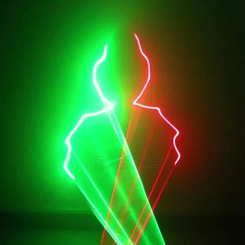 Laserska Lučka 2 Glavo Laser Dvojno Odprtino Fazi Učinek DMX512 Razsvetljava Na plesišču In DJ Disco Party KTV nočni klub Hitra Dostava