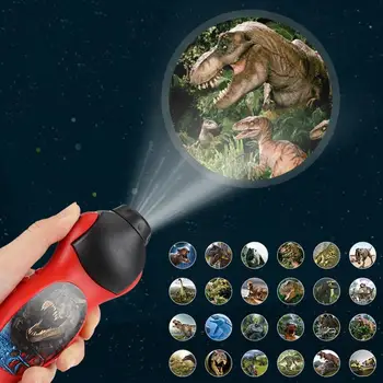 Dinozaver Vzorec Projektor Igrače Baklo Projektor Svetilka Baby Spanjem Izobraževalne Igrače za Otroke Spanja Zgodbe Svetilka