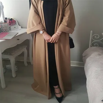 Abaya Ramadana Ženske Maxi Dolgo Obleko Lady Spredaj Odprti Jopico Islamske Obleke lepa Muslimansko Obleko