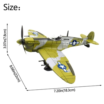 DIY Vojaške Spitfire Borec Model Kompleti za Igrače Za Otroke, montažna Gradnja Letalo Diecast Izobraževalne Igrače Za Boy Otroci Darilo
