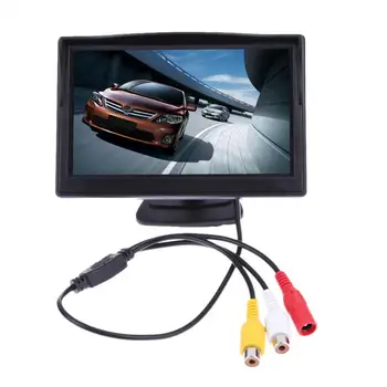 5 Palčni TFT LCD Rear View Monitor Nepremočljiva Night Vision Obračalni Backup Rearview Kamera za Avto Rearview Monitorji