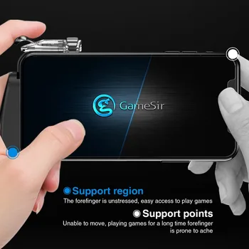 GameSir F2 Mobilne Gamepad, Krmilnik za Igre Palčko z Streljanje Sproži Gumbi, za iOS in Android PUBG Call of Duty