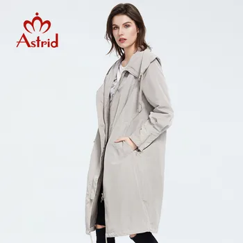 Astrid 2020 novo Pomlad moda dolg jarek plašč Hooded visoko kakovost Urbanih žensk Outwear trend Ohlapno, Tanko plast ZS-7017