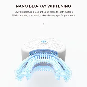 360-Stopinjski Sonic Električna zobna ščetka USB za Polnjenje Samodejno Ultrazvočno Ščetko 4 Način Dlesni Masaža Beljenje Zob Krtačo