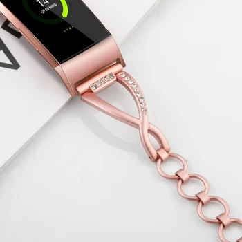 Novo Watchband Za Fitbit Polnjenje 4 trak iz Nerjavnega Jekla Metal Manšeta Ženske, Nakit Zapestnica Za Fitbit Charge4 Pasu Trakov