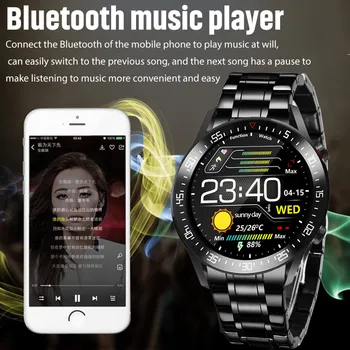LIGE Luksuznih Športnih Pametno Gledati Moške IP68 Vodotesen Fitnes Watch Primerna za Android ios Telefon Nova Jekla Pasu Moški Gledajo Smart