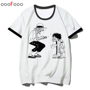 En Kos Majica s kratkimi rokavi Moški T-shirt Luffy ulične Oblačila Japonskih risank Anime Tshirt Kratek Sleeve Zgornji del moški/ženske T srajce