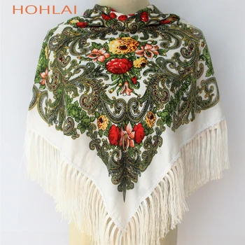 Pozimi Babushka Šal Šali, Rusko, Ukrajinsko Handkerchief Jeseni Ženska Glavo, Rute Tradicionalnih Echarpe Print Head Ruta