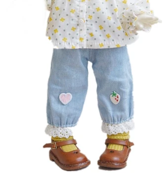 BJD lutka, hlače, primerna za 1/6 velikost čipke obliž krpo kavbojke lutka dodatki