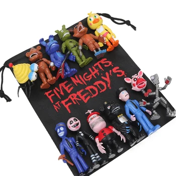 Novo 13pcs/veliko FNAF PVC figuric z Vrečko 10-11.5 cm Pet Noči Na Freddy Freddy je Fazbear Foxy Lutke Igrače brinqudoes