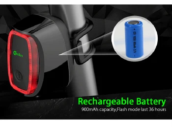 2020 Meilan X6 Kolo Zadnje Luči Laser Rep Svetlobe LED USB Polnilne Kolesarjenje Kolesarska Luč opozorilna Lučka Kolesarske Opreme