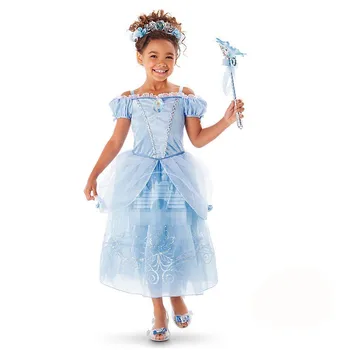 Poletje Princesa Obleke, Elegantne Baby Dekleta Rojstni Dan Obleko Otroci Cosplay Kostum Pustni Božično Zabavo Robe Oblačenja Up