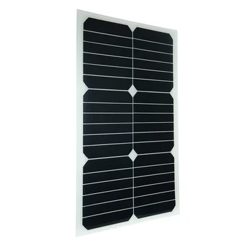 Visoka Kakovost 20W 12V Mono Semi-prilagodljiv Solarpanel Z Sunpower Čip Za Polnilnik Čolni Cara Avto baterija in dodatki