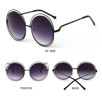 SIMPRECT Prevelik sončna Očala Ženske 2021 Okrogla sončna Očala Retro Luksuzni Ogledalo sončna Očala Odtenkih Za Ženske Big Zonnebril Dames