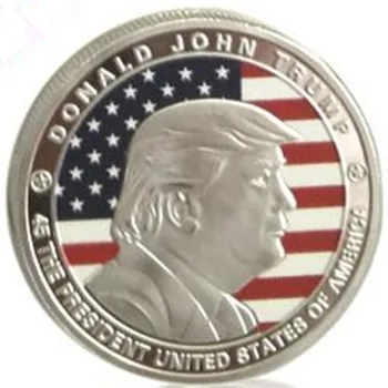 2 kos najnovejši 2018 Donald Adut svobode temo kovancev silver plated značko 40 mm ZDA banner spominek dekoracijo kovanec