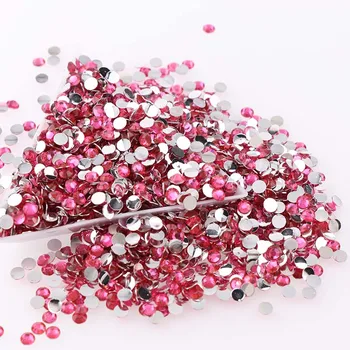 50000pcs 4 mm pink rose clearAB safir bule črnega dima Krog Smolo Flatback Okrasnih Za DIY Nail Art Nakit, Okraski