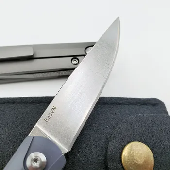 JSSQ S35VN Folding Nož Rezilo Titana Ročaj Žepni Noži na Prostem Preživetje Lov Boj Nož za Kampiranje EOS Orodja