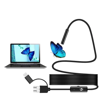 2021 1200P HD USB C Endoskop Fotoaparat IP67 8 mm Objektiv Z Belo Svetlobo 5M Trdi Kabel Tip C Endoskop Za Android Telefon Windows
