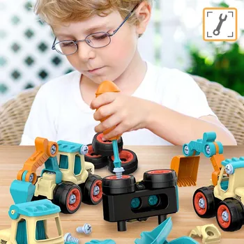 Otrok je Skupščina Inženirske Igrača Avto Baby Plaži Igrače Snemljiv Vijak Montažo Avto Igrača Fant In Dekle Izobraževalna Igrača Avto Darila