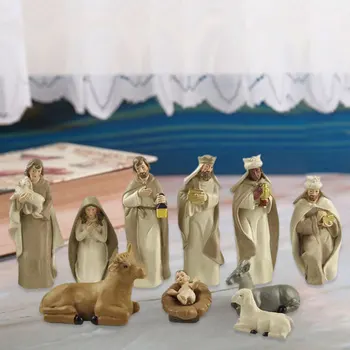Kristusovo Rojstvo Jezusa Ornament Figurice Jaslic Obrti Smolo Božične Jasli Dekoracijo Katoliške Miniature Figurice