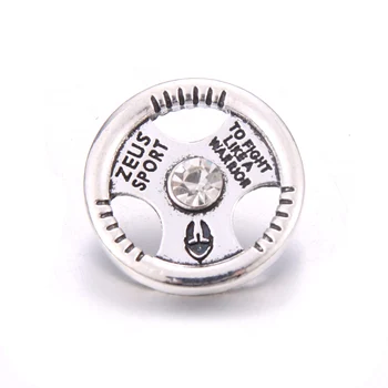 10pcs /veliko Novih Pripni gumb Nakit listov Krog kovinski gumbi za 18 MM Snaps Zapestnice DIY, nakit, dodatki za ženske, moške