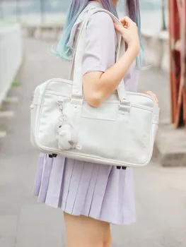 Japonska Študent Avtobusu Vrečko JK Risanka Enotni Ramenski Haversack Torba Torbici Cosplay PU Messenger Bag