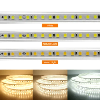Nov Prihod 220V LED Trak 4040 Visoko Varnost Visoko Svetlost 120LEDs/m 13W/m Nepremočljiva Prilagodljivo LED Luči Najboljši LED Trakovi.