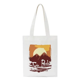 Obiščite Twin Peaks Japonski Krajine Ramo Torbe Platnu Harajuku Korejskih Žensk Torba Retro Priložnostne Torbici Torbici Modi Dal Denarnice