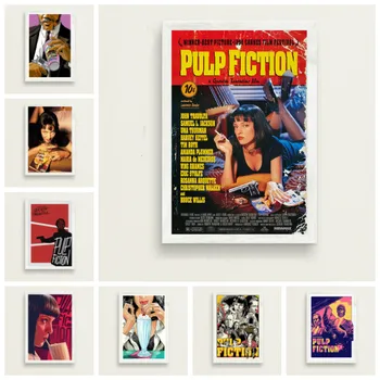 Pulp Fiction Klasičnih Filma Quentin Tarantino Letnik Umetnosti Slikarstva Smešno Platno Plakat Steno Doma Dekor Dnevna Soba, Spalnica Dekor