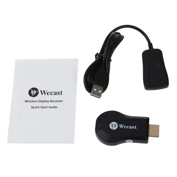 Wecast C2+ WiFi Brezžični Zaslon TV Dongle, HDMI Streaming Media Player Airplay Mirroring Miracast DLNA za Android/IOS/Windows